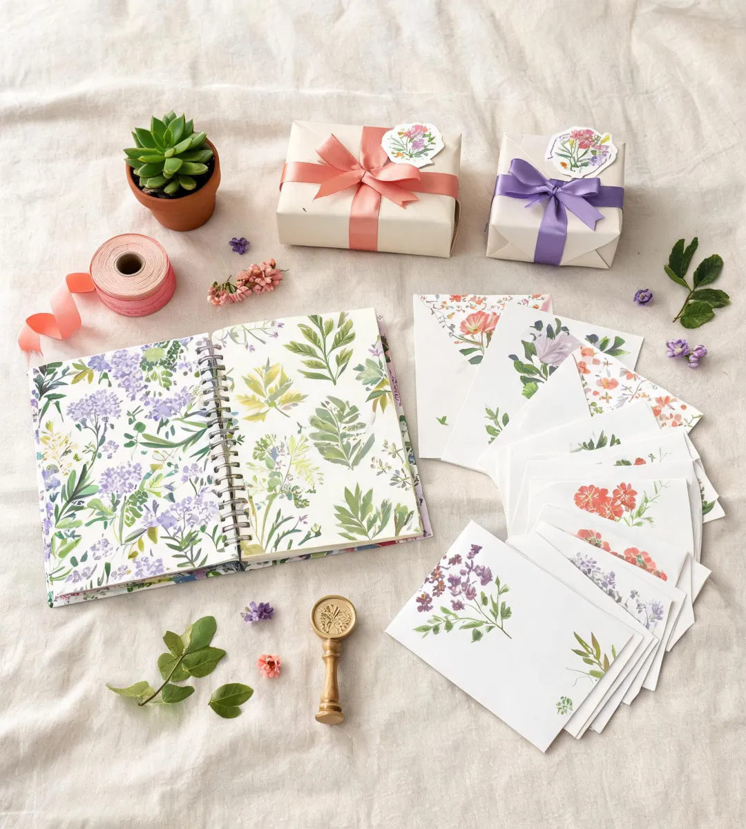 Botanical stationery and home gift collection